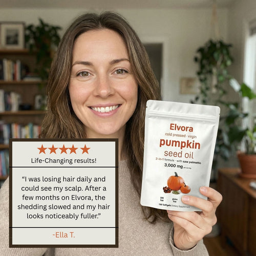 Elvora Pumpkin Seed Oil With Saw Palmetto Soft Gels